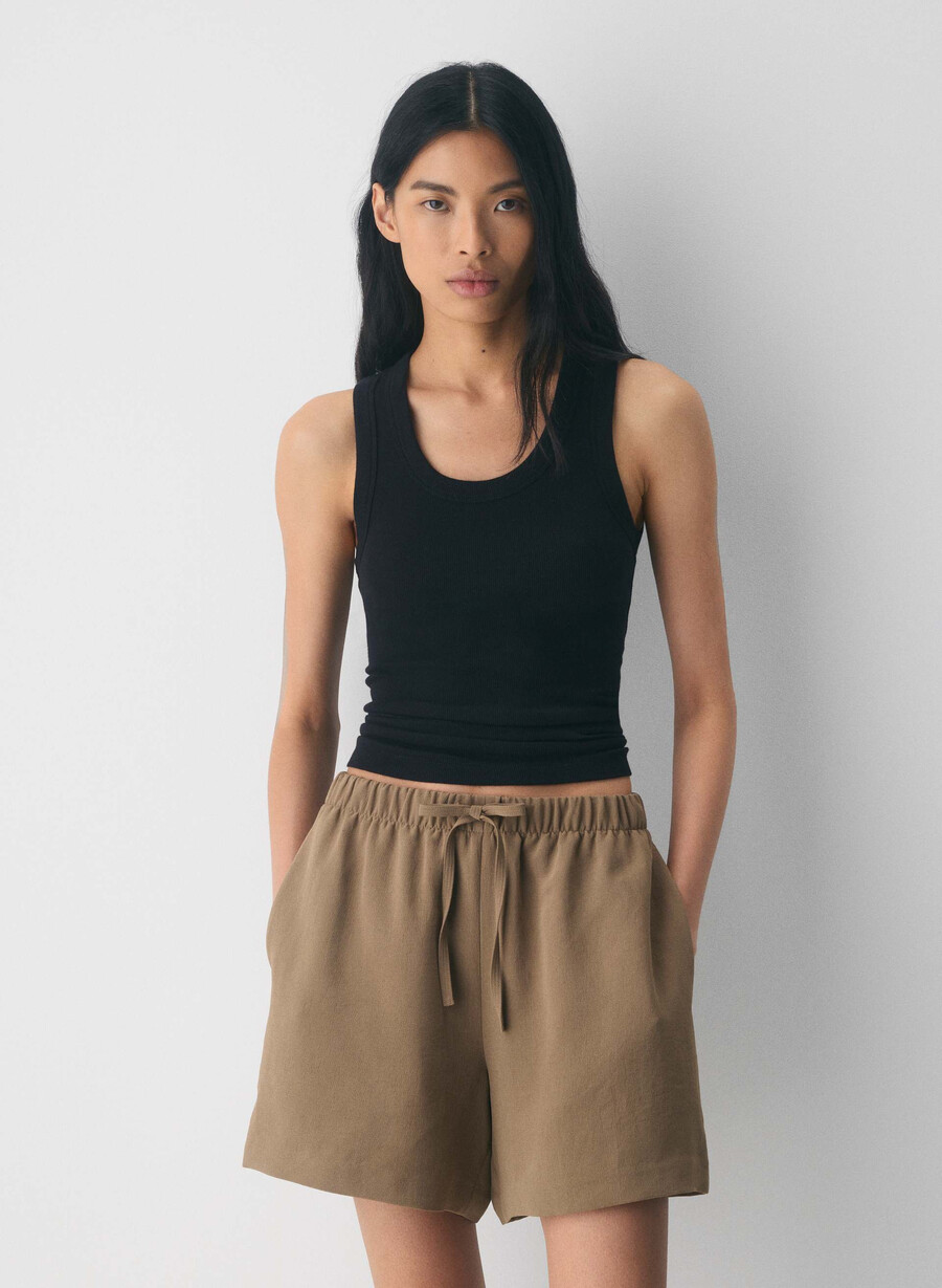 lodge short mid-thigh - crepette folio brown
