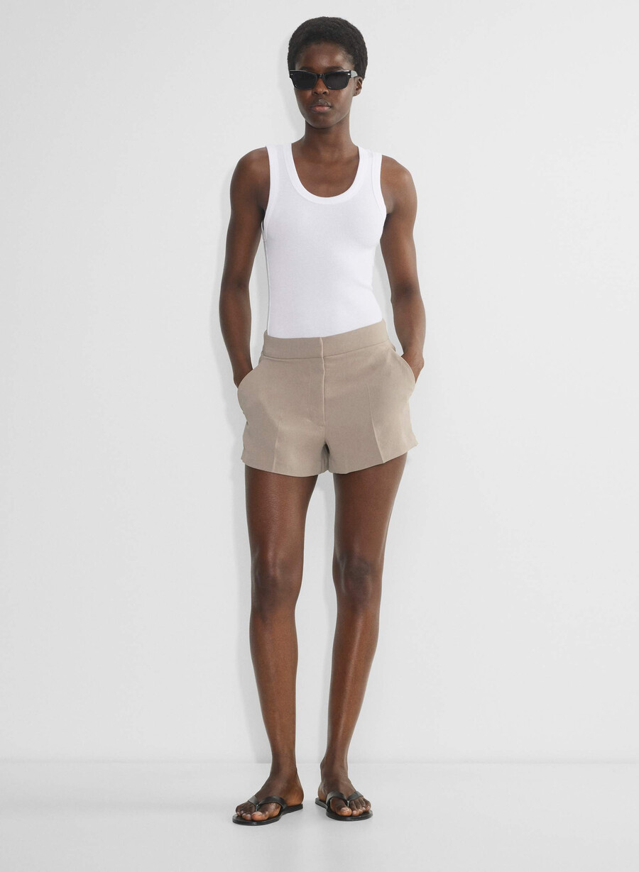 limitless short curve-fit mini - crepette nomad taupe