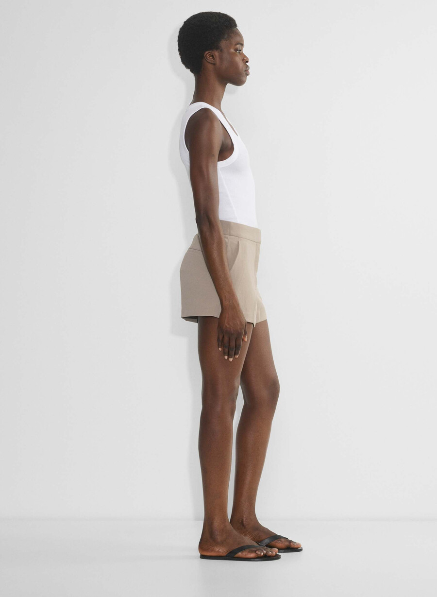 limitless short curve-fit mini - crepette nomad taupe