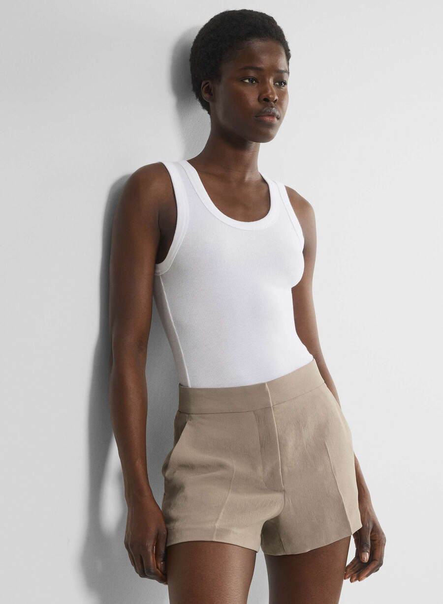 limitless short curve-fit mini - crepette nomad taupe