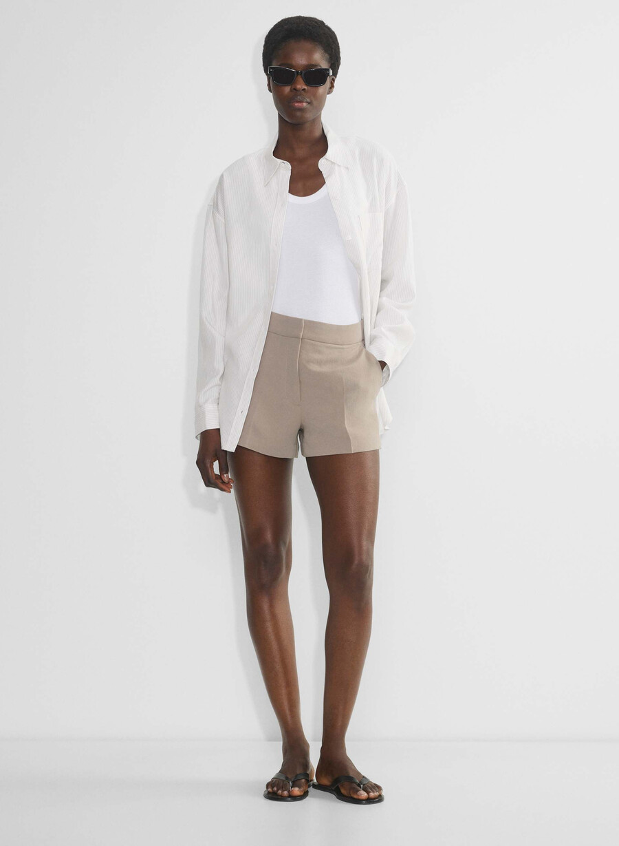 limitless short curve-fit mini - crepette nomad taupe