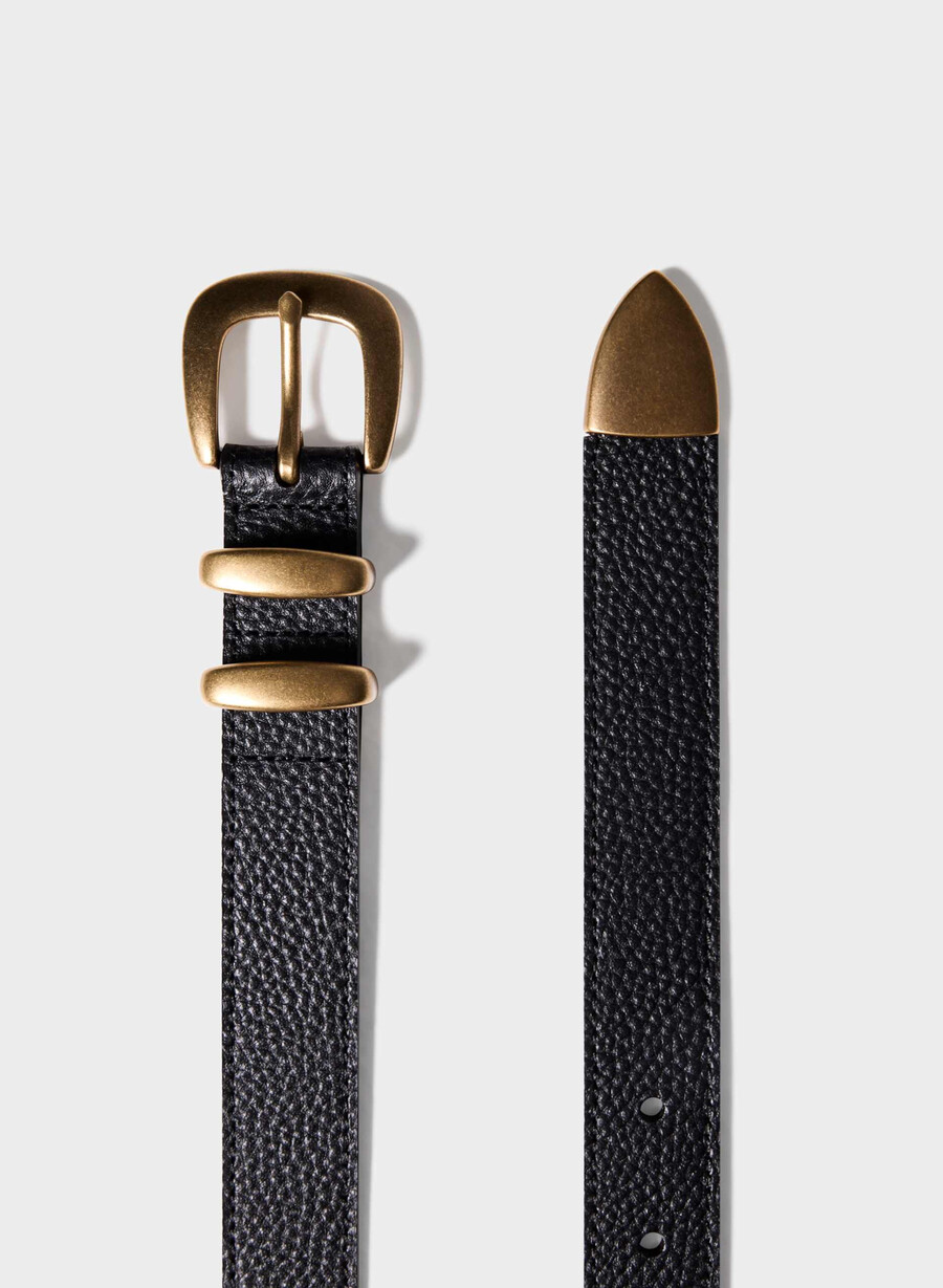 legendärer gürtel aus massivem messing und leder schwarzantikgold