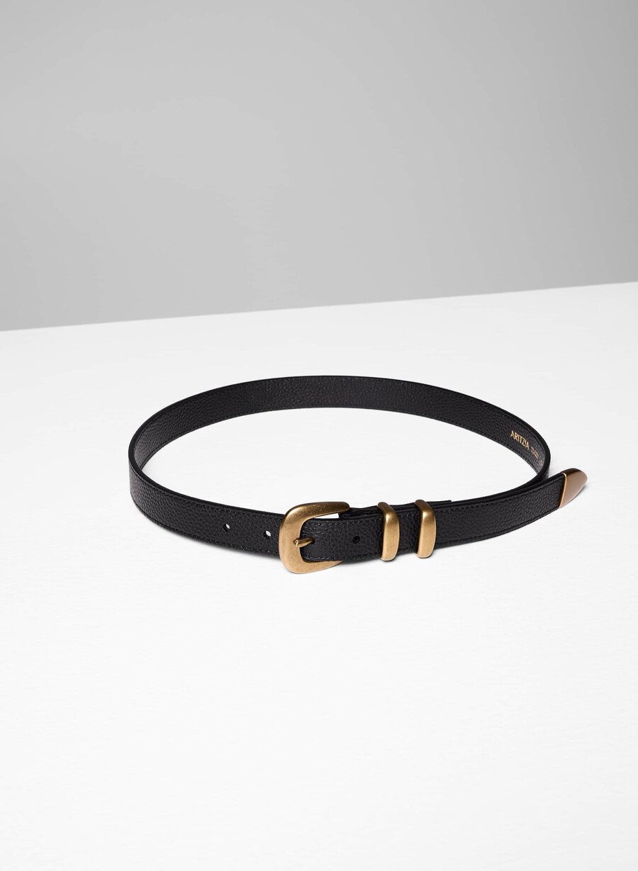 legendärer gürtel aus massivem messing und leder schwarzantikgold