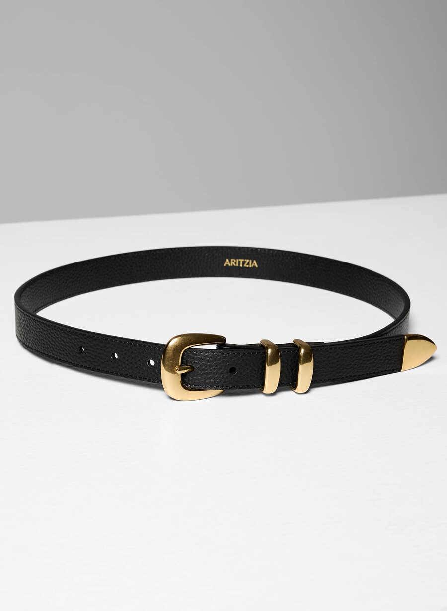 legendärer gürtel aus massivem messing und leder schwarzgold