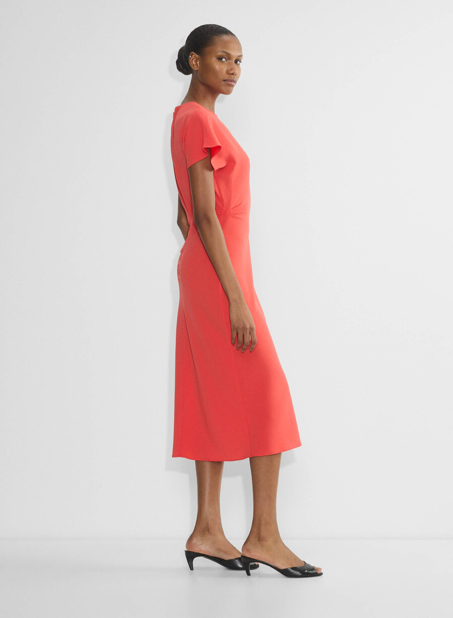 futuristisches kleid kirschrot