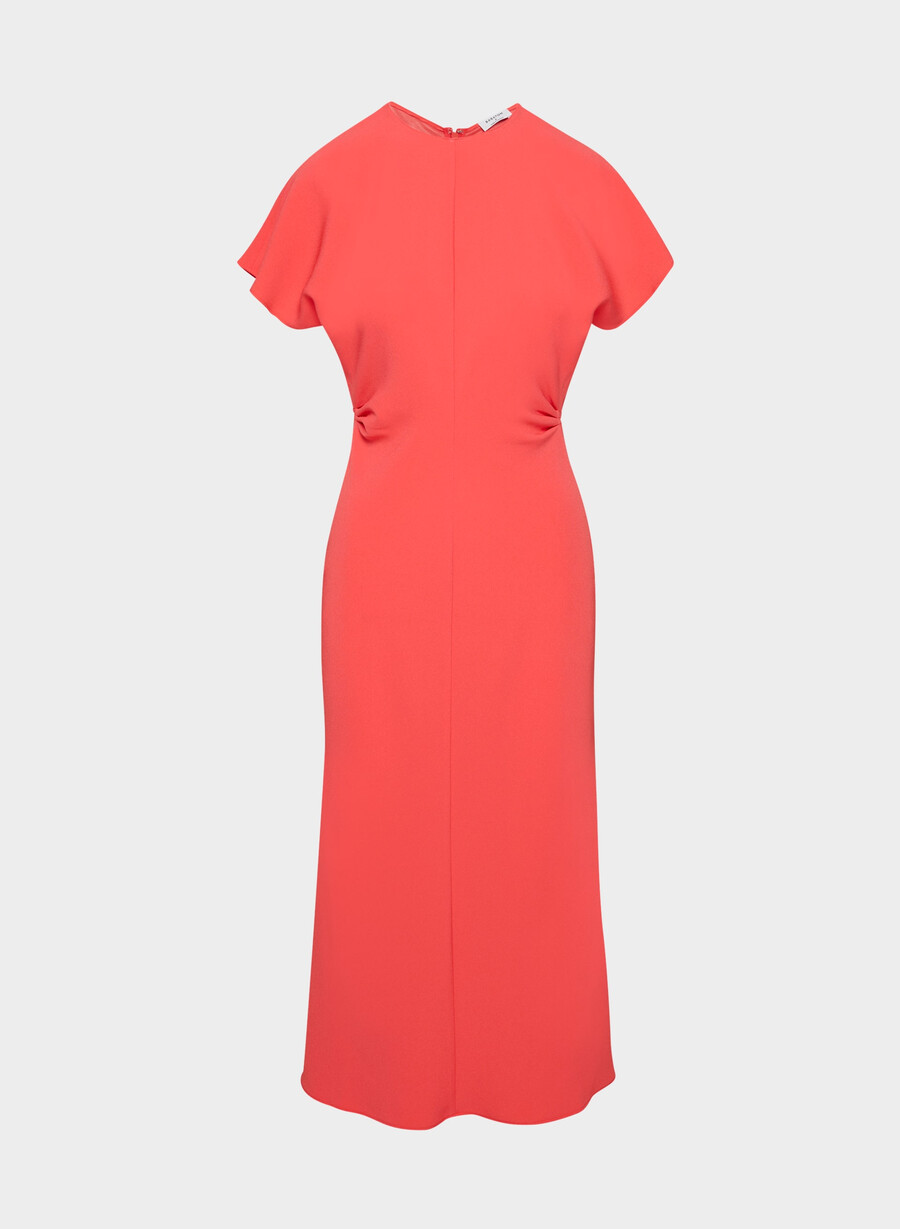 futuristisches kleid kirschrot