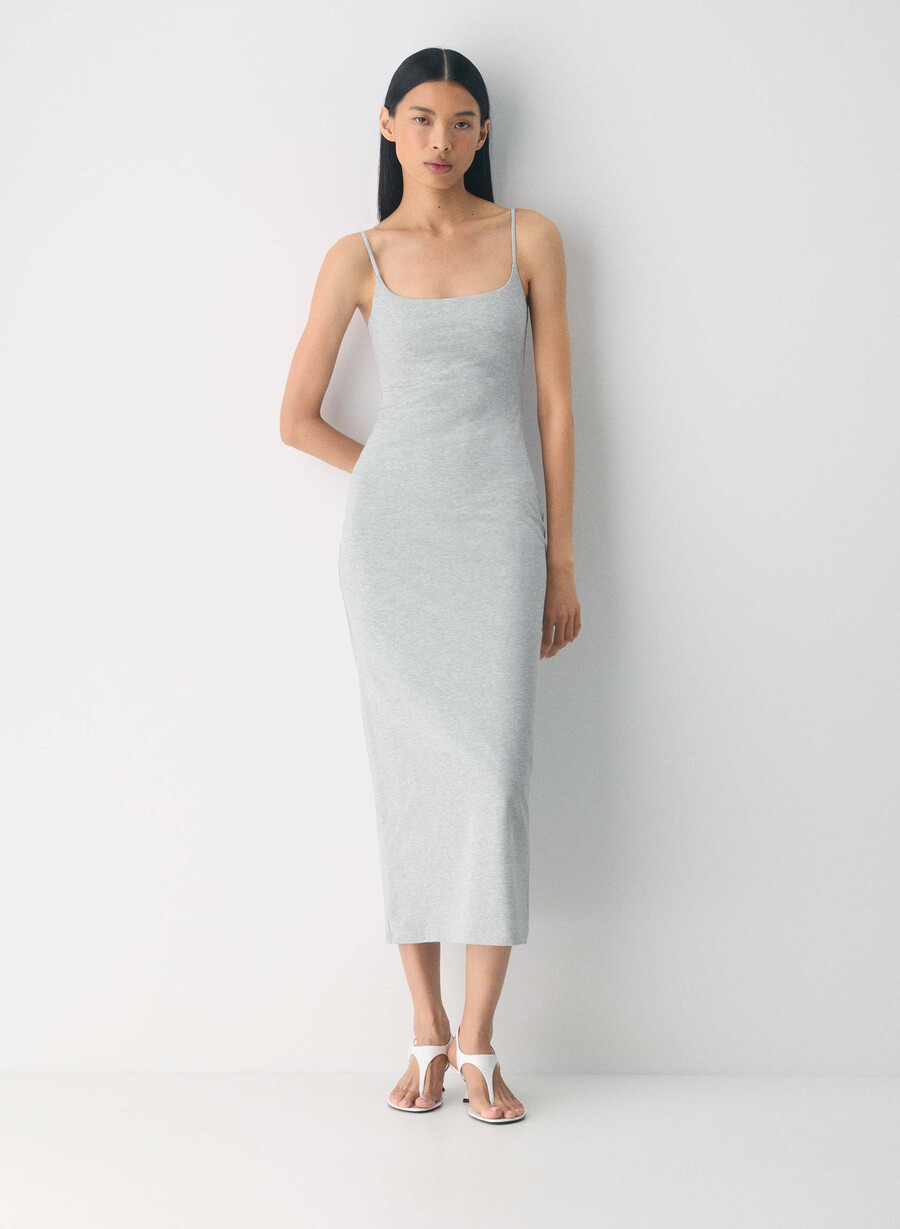 lässiges contour summon maxi cami kleid heather chrome