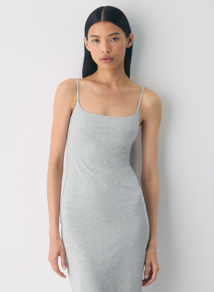 lässiges contour summon maxi cami kleid heather chrome