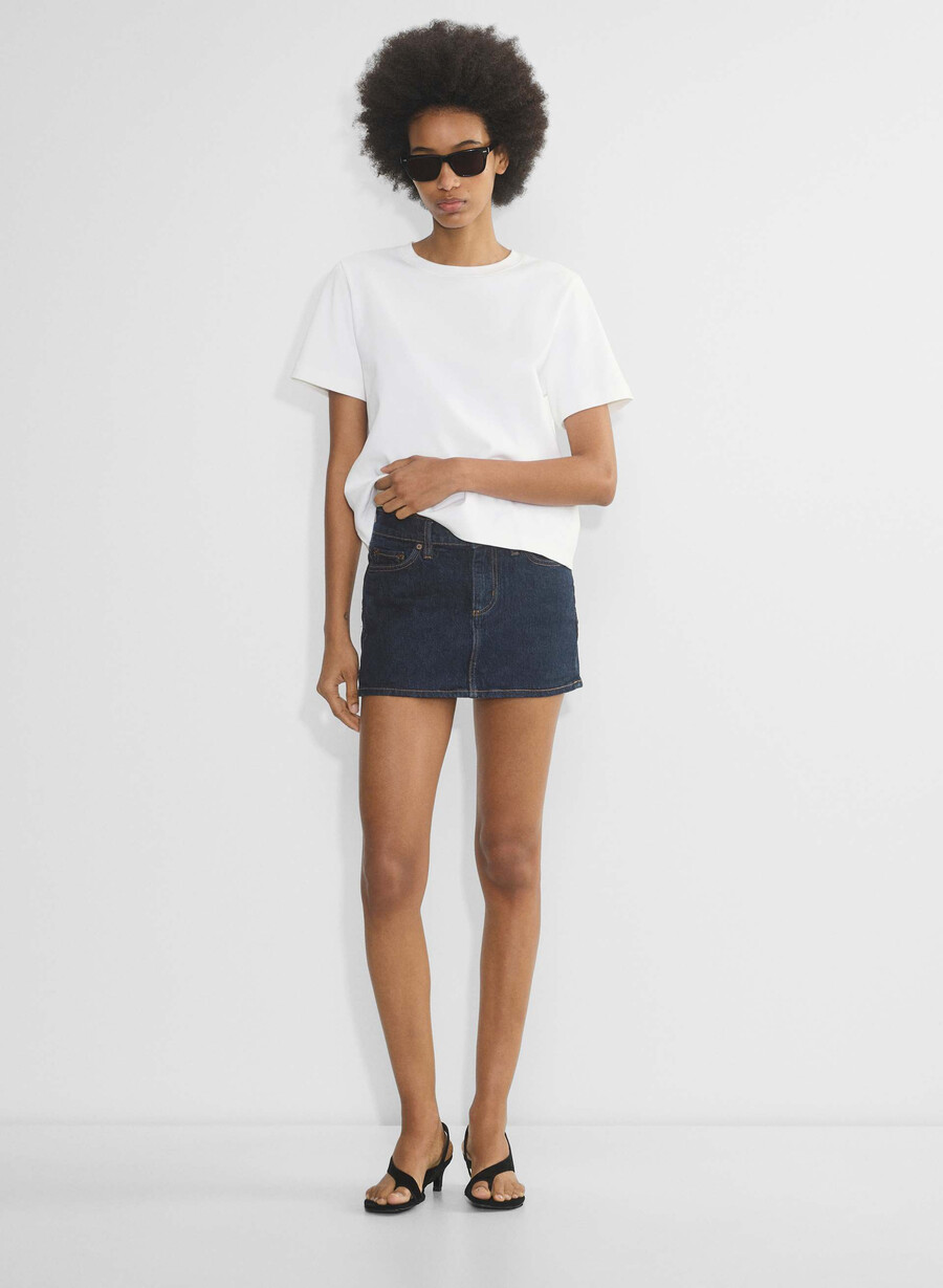 denim forum alba micro denimrock stressfrei dunkelblau