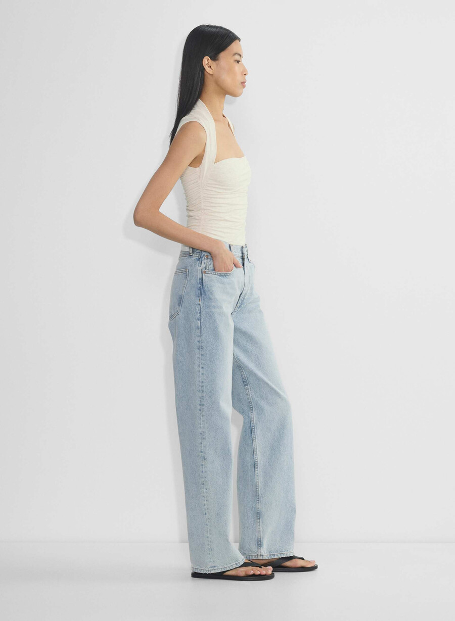 lässiges contour flourish top heather light oatmea