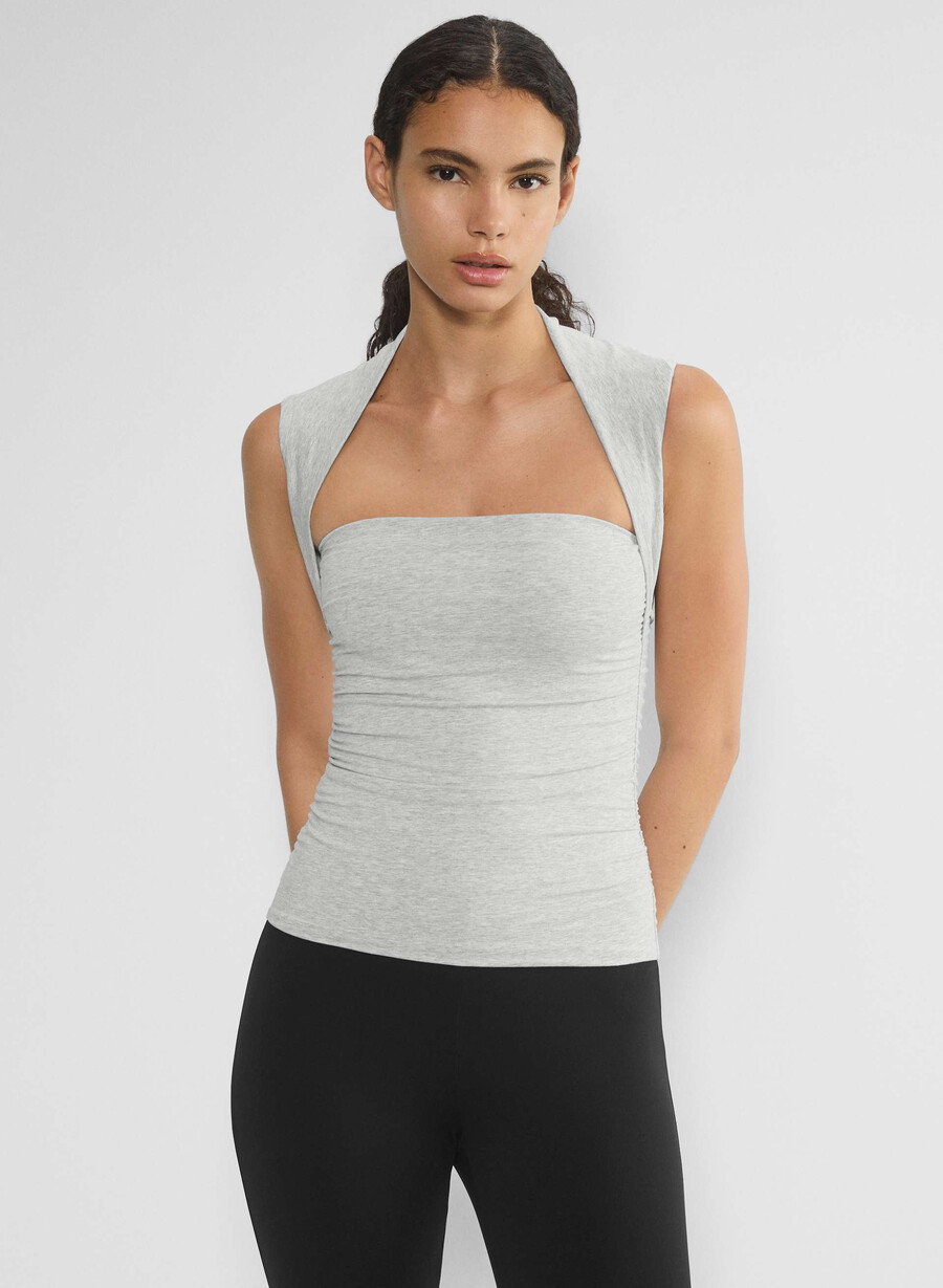 lässiges contour flourish top heather chrome