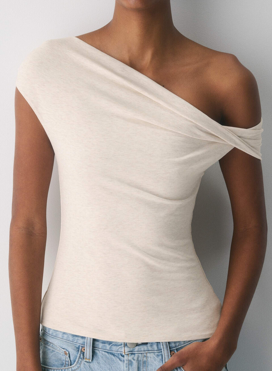 lässiges contour ravish top heather light oatmea