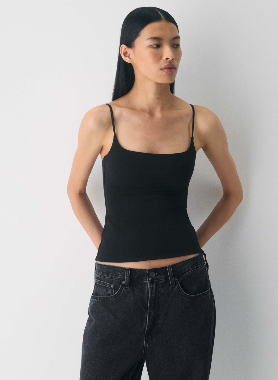 lässiges contour presence cami tanktop schwarz