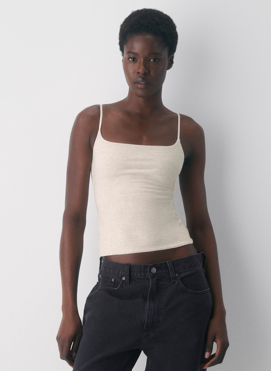lässiges contour presence cami tanktop heather light oatmea