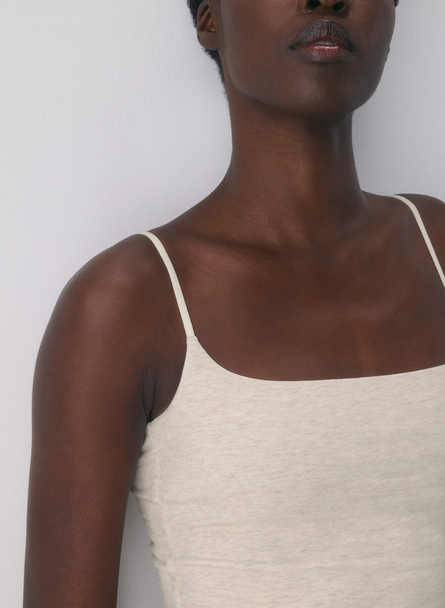 lässiges contour presence cami tanktop heather light oatmea
