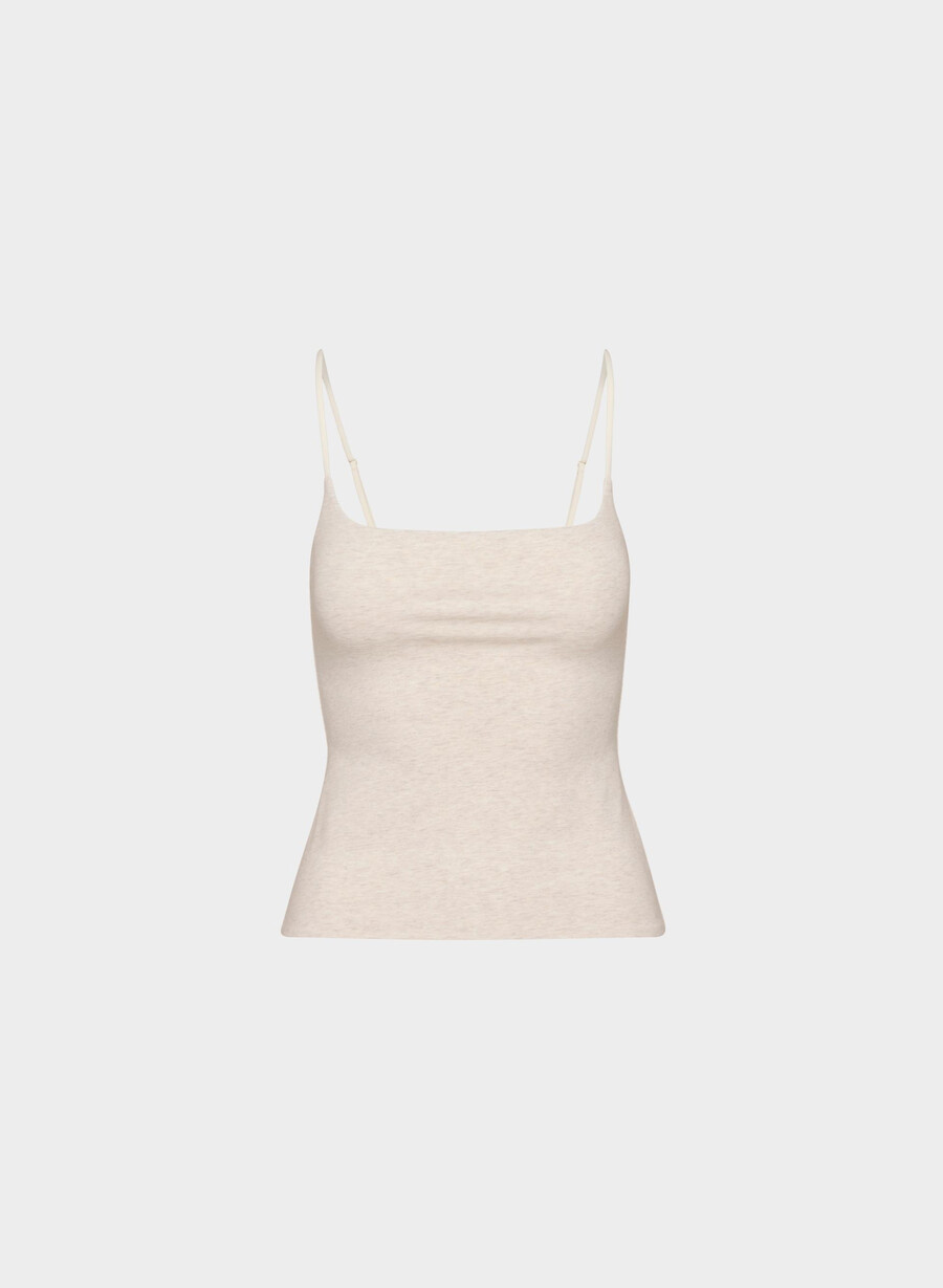lässiges contour presence cami tanktop heather light oatmea