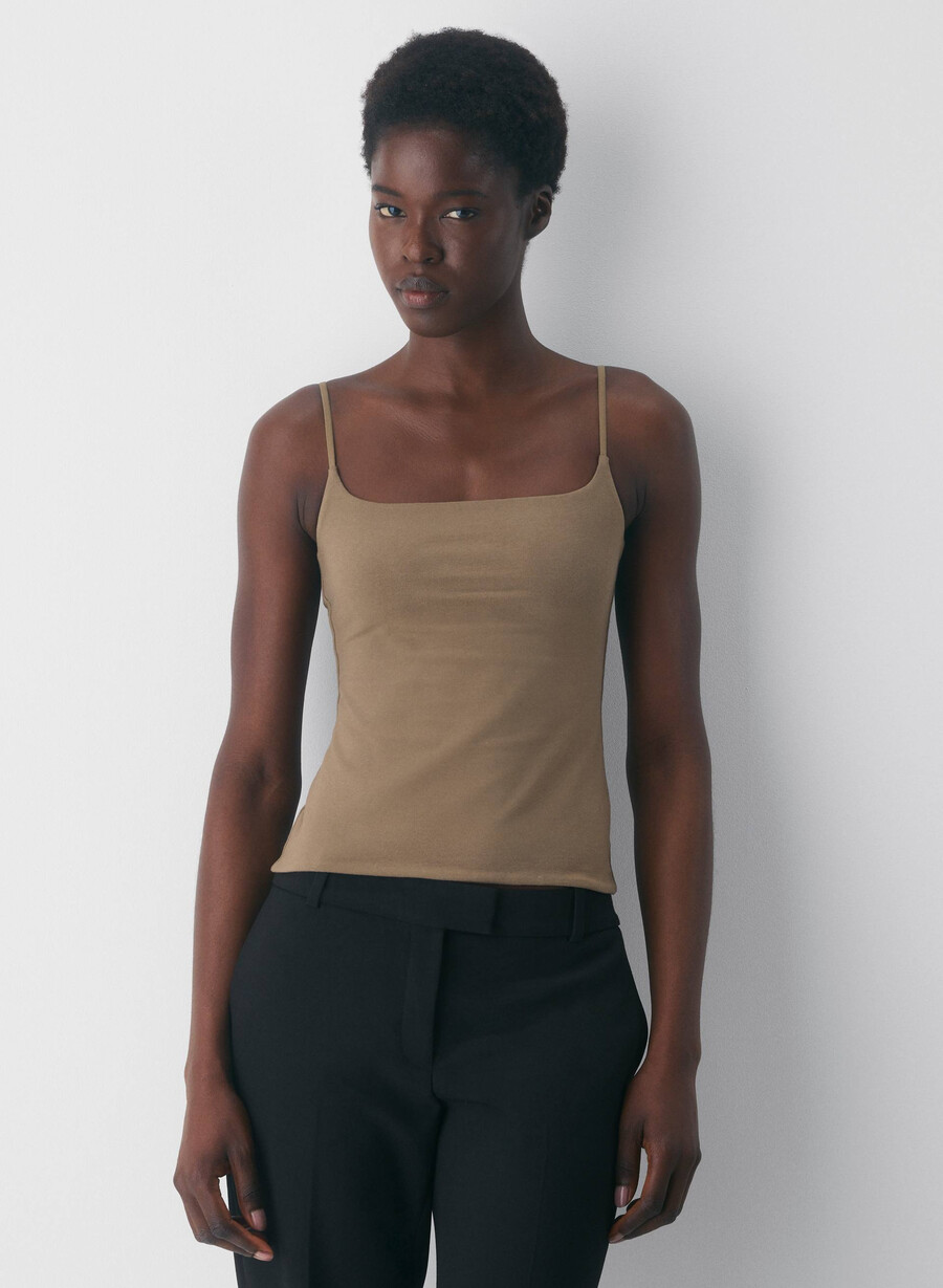 casual contour presence cami tank folio brown