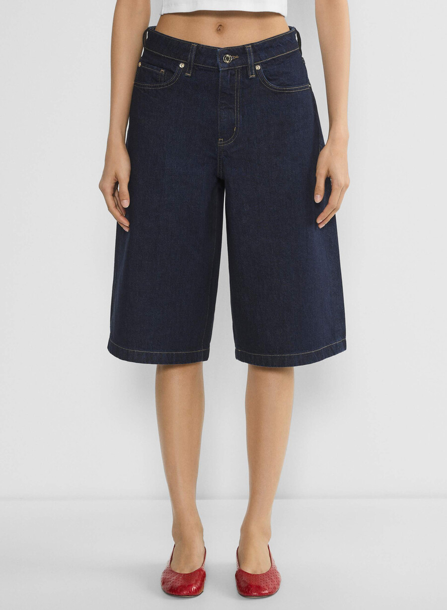 publicity jeansshorts unterhalb des knies stressfrei dunkelblau