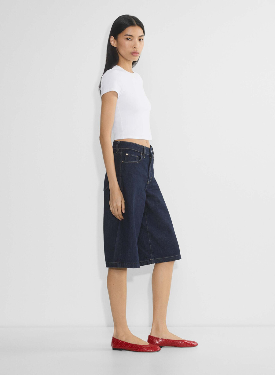 publicity jeansshorts unterhalb des knies stressfrei dunkelblau