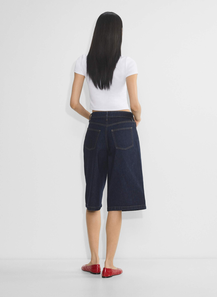 publicity jeansshorts unterhalb des knies stressfrei dunkelblau