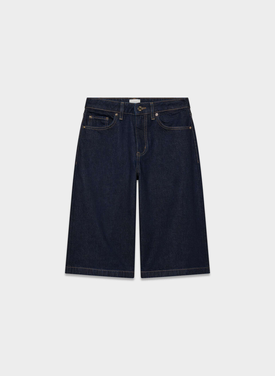 publicity jeansshorts unterhalb des knies stressfrei dunkelblau