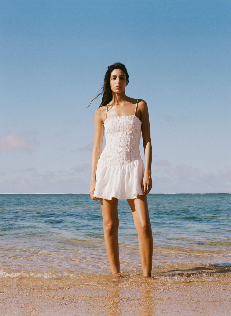 corinne leinenkleid weiss