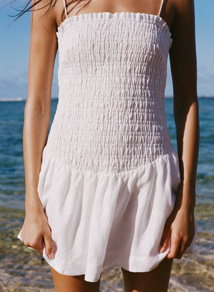 corinne leinenkleid weiss