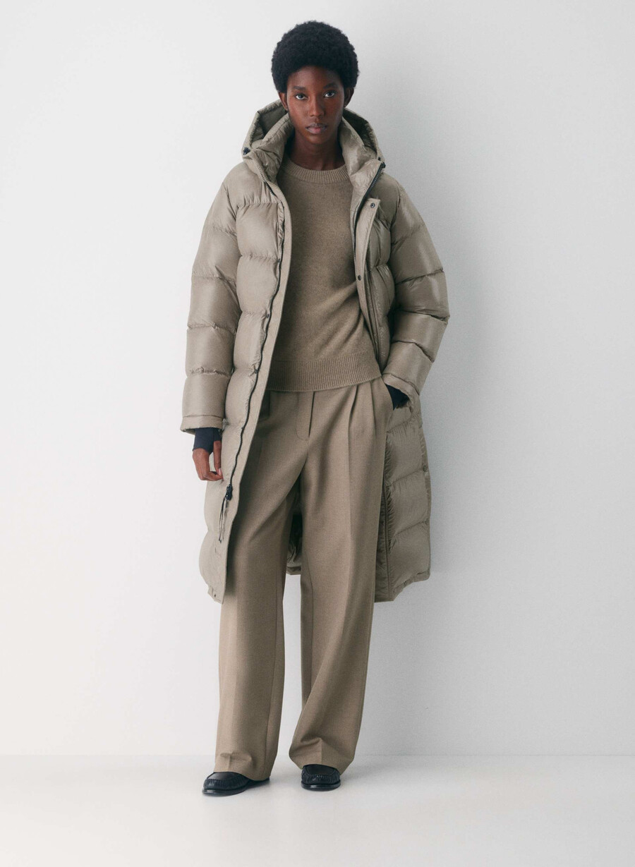 the super puff lang - hochglänzend modern taupe