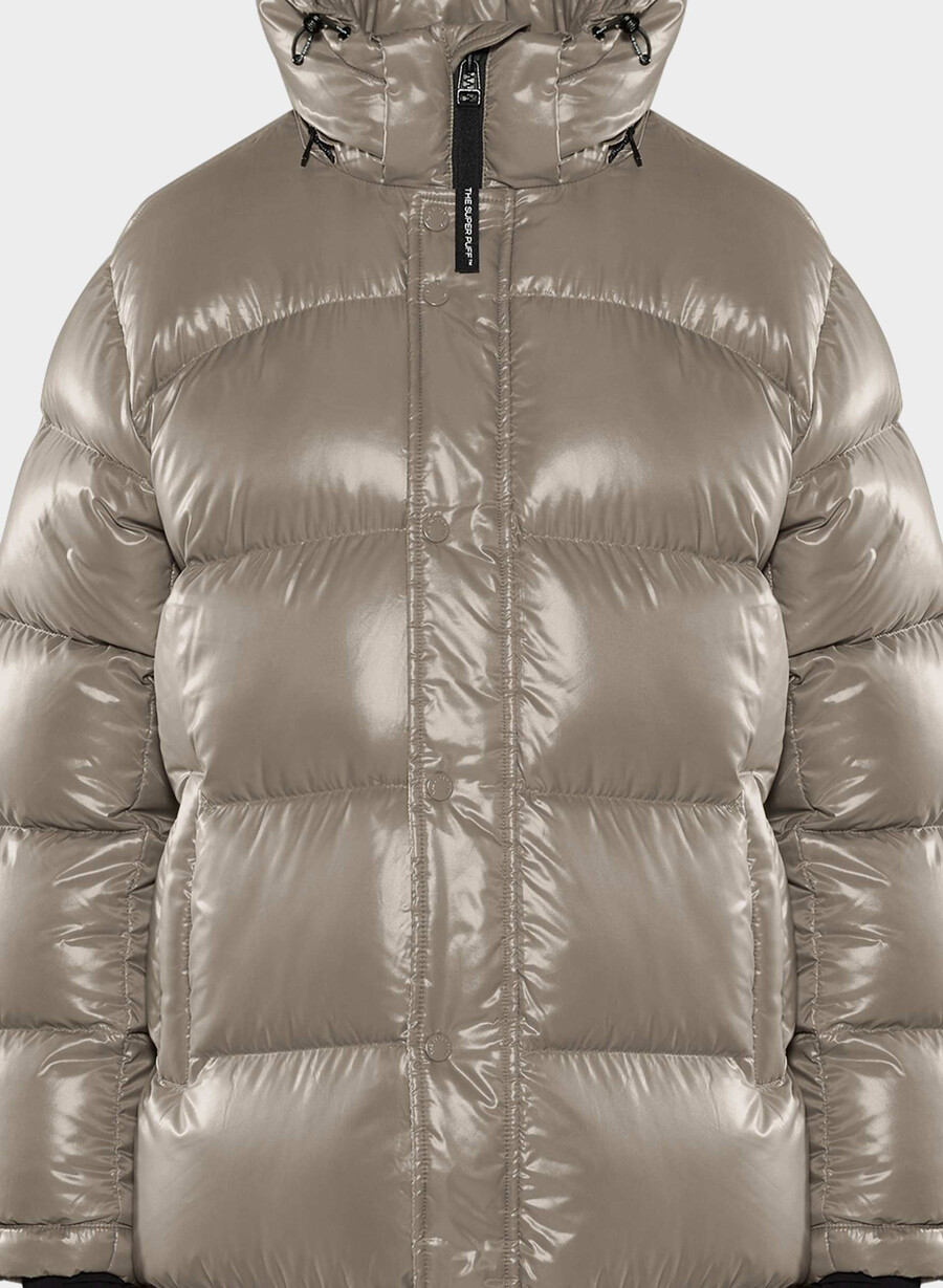 the super puff lang - hochglänzend modern taupe