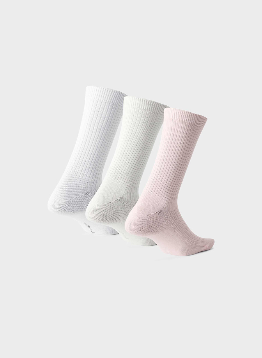 daily crew socken 3er-pack weißleicht birkevilla pink