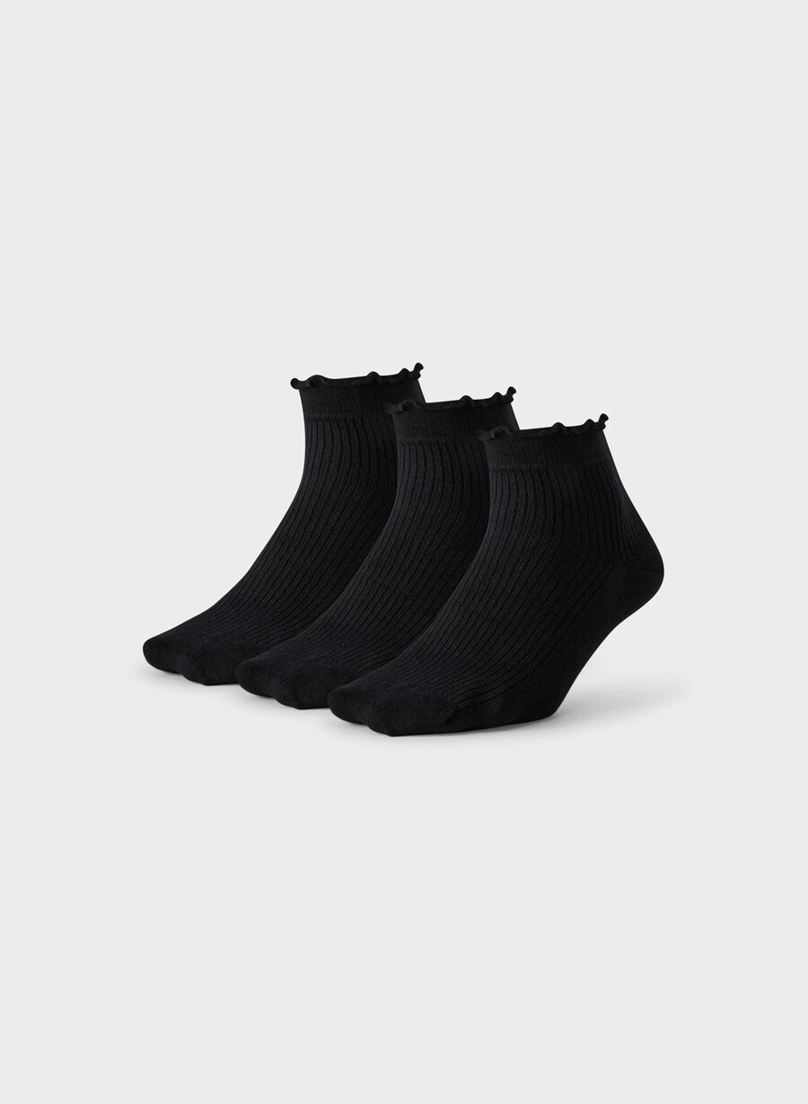 sugarplum knöchelsocken 3er-pack schwarz