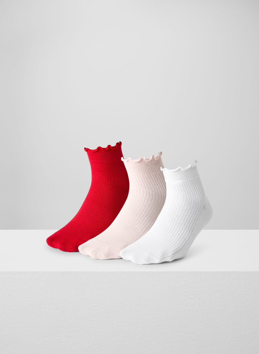 sugarplum knöchelsocken 3er-pack wtvla pnkfl rd