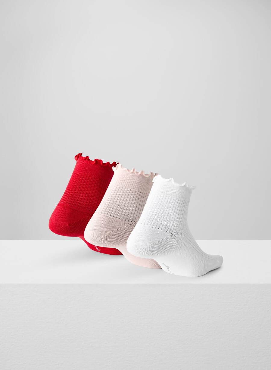 sugarplum knöchelsocken 3er-pack wtvla pnkfl rd