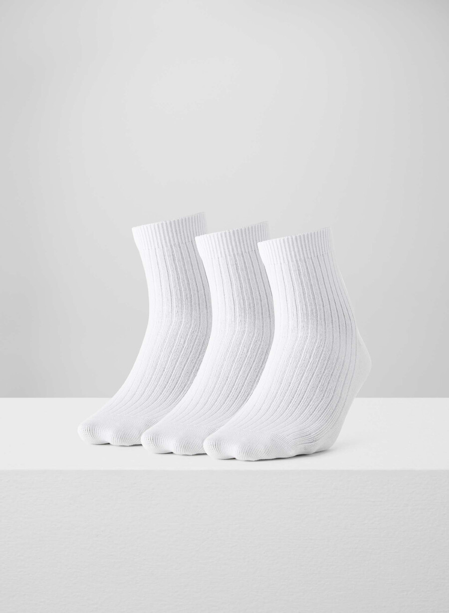 tägliche knöchelsocken 3er-pack weiss