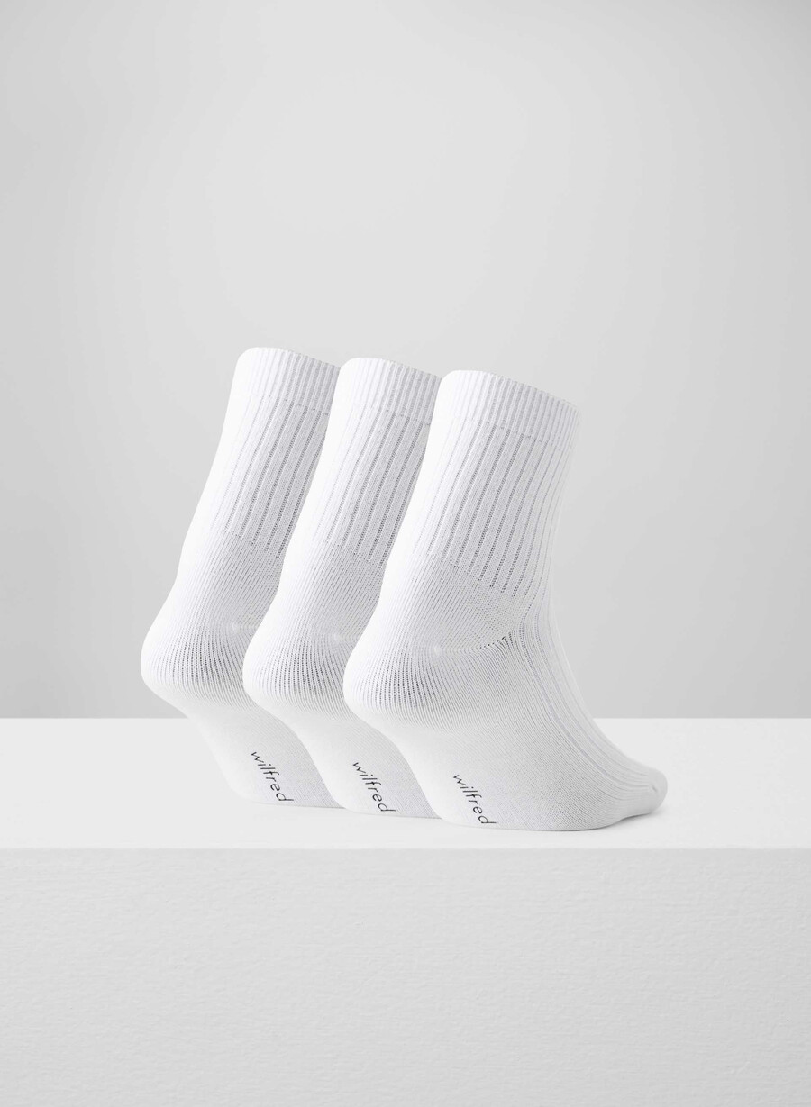 tägliche knöchelsocken 3er-pack weiss