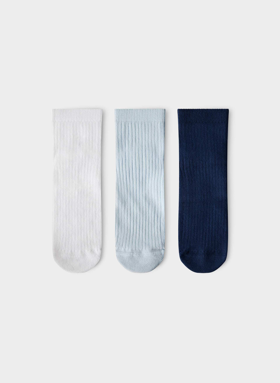 tägliche knöchelsocken 3er-pack weißvelours blauadriatic brown