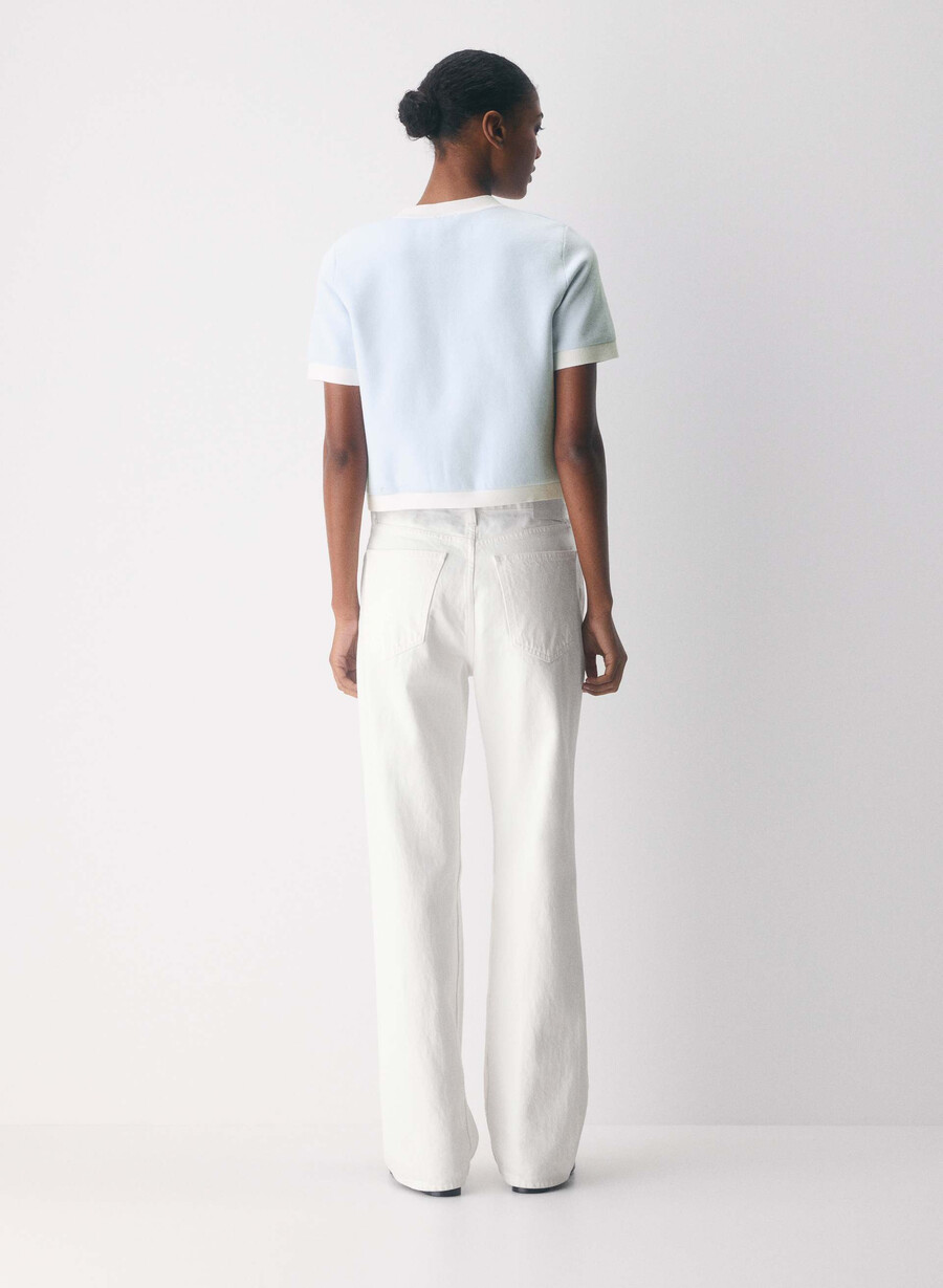 approach kurzarm-cardigan - wonder yarn glimmerweiss
