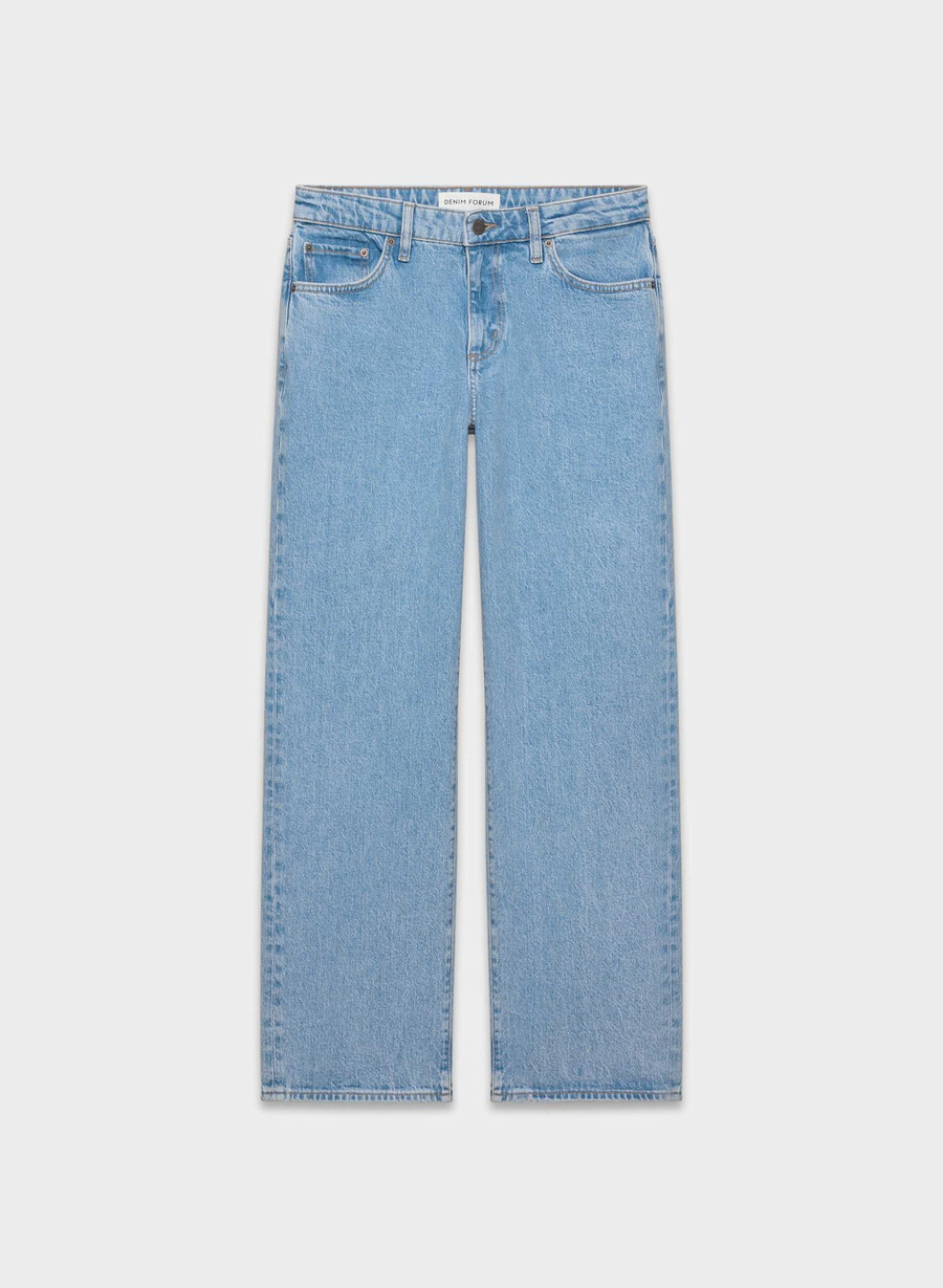 denim forum salma curve-fit super lo-rise baggy jeans no-stress hellblaue