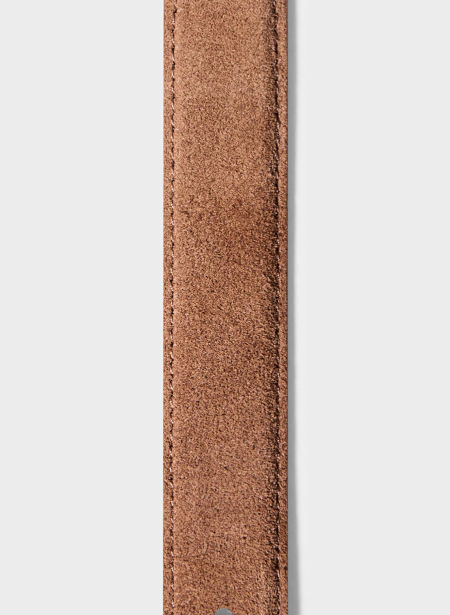 legendärer gürtel aus massivem messing und wildleder raw um brn silber
