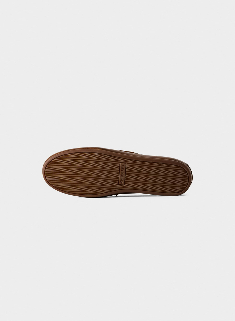 sperry x aritzia slim bootsschuh - glattleder distressed choc brow