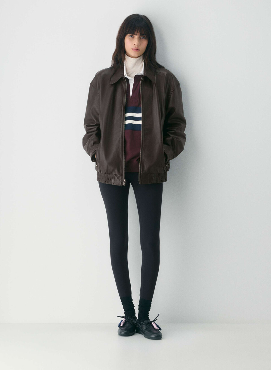 sperry x aritzia slim bootsschuh – glattleder used-look schwarz