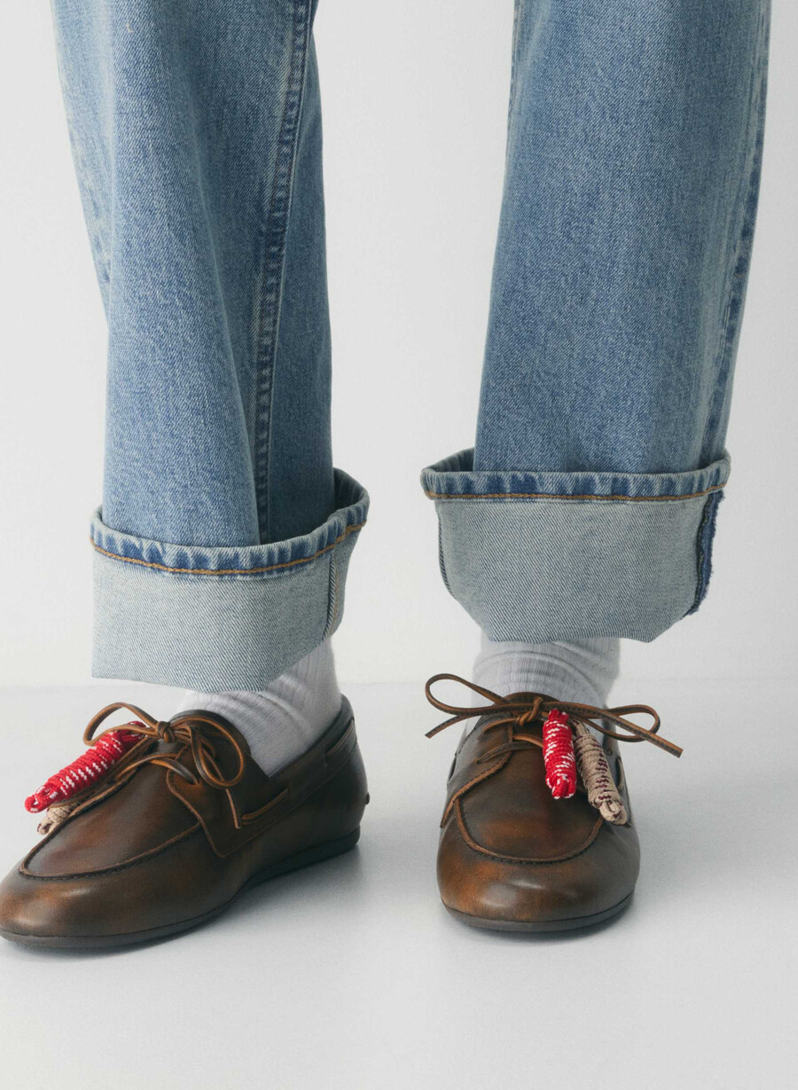 sperry x aritzia slim bootsschuh - glattleder distressed rch mc br