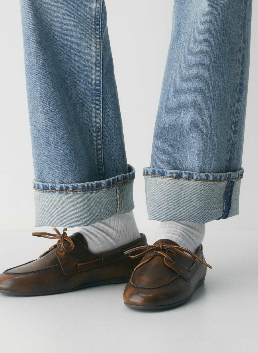sperry x aritzia slim bootsschuh - glattleder distressed rch mc br
