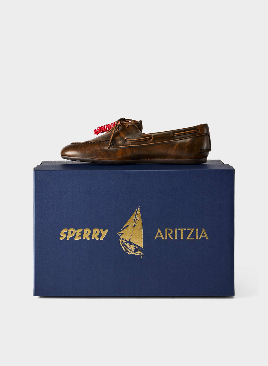 sperry x aritzia slim bootsschuh - glattleder distressed rch mc br
