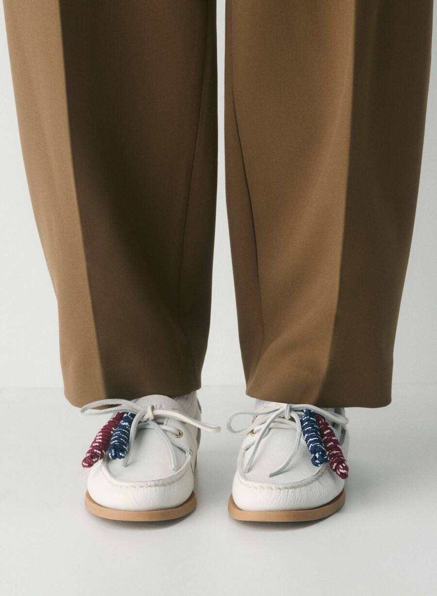 sperry x aritzia ao bootsschuh – glattleder halo white