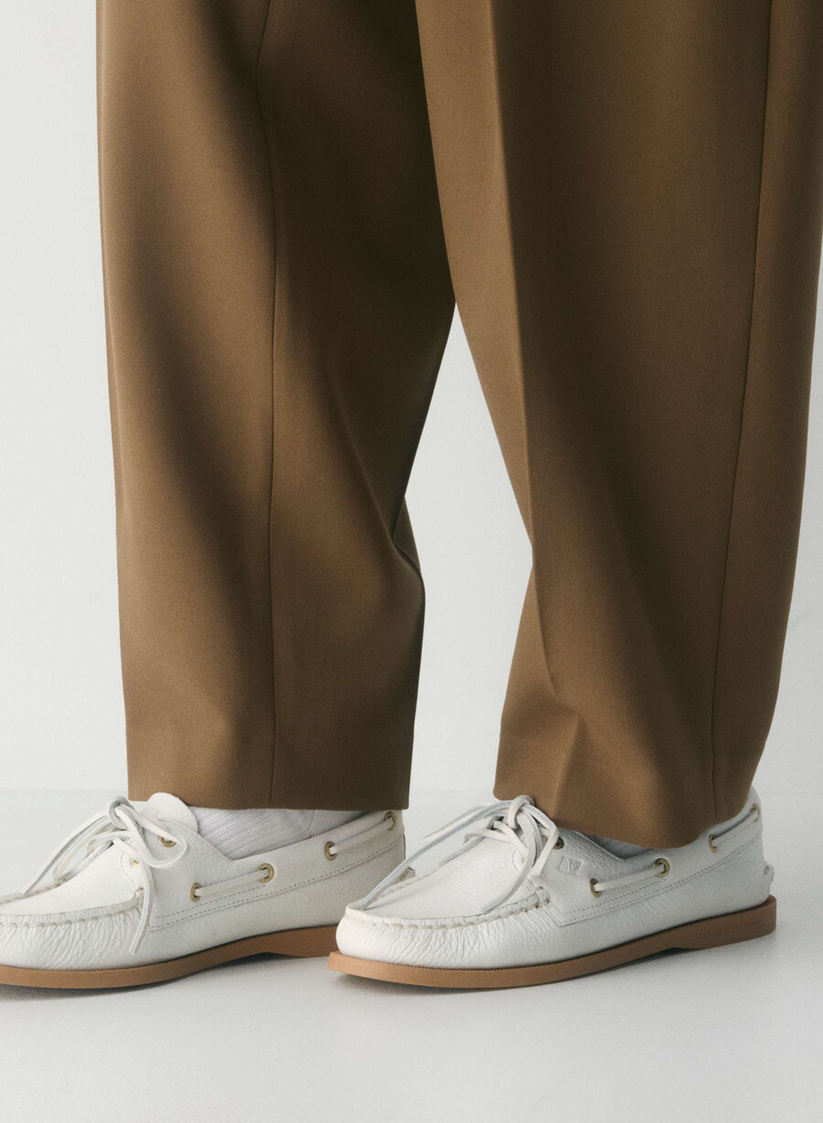 sperry x aritzia ao bootsschuh – glattleder halo white