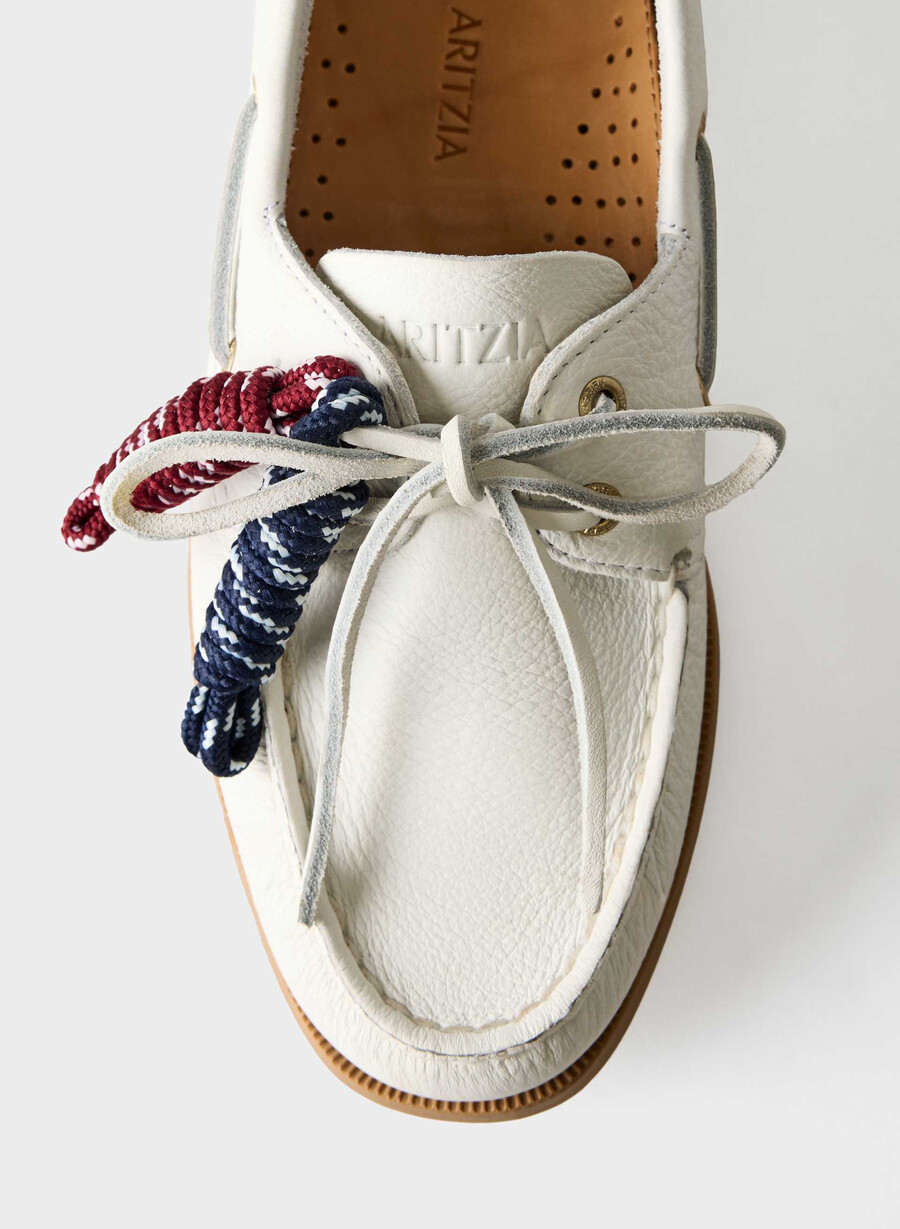 sperry x aritzia ao bootsschuh – glattleder halo white
