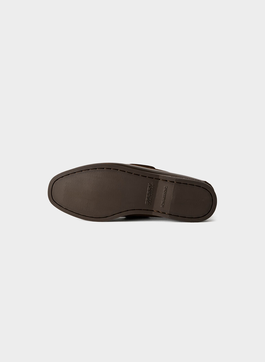 sperry x aritzia ao bootsschuh – glattleder used-look rotbraun