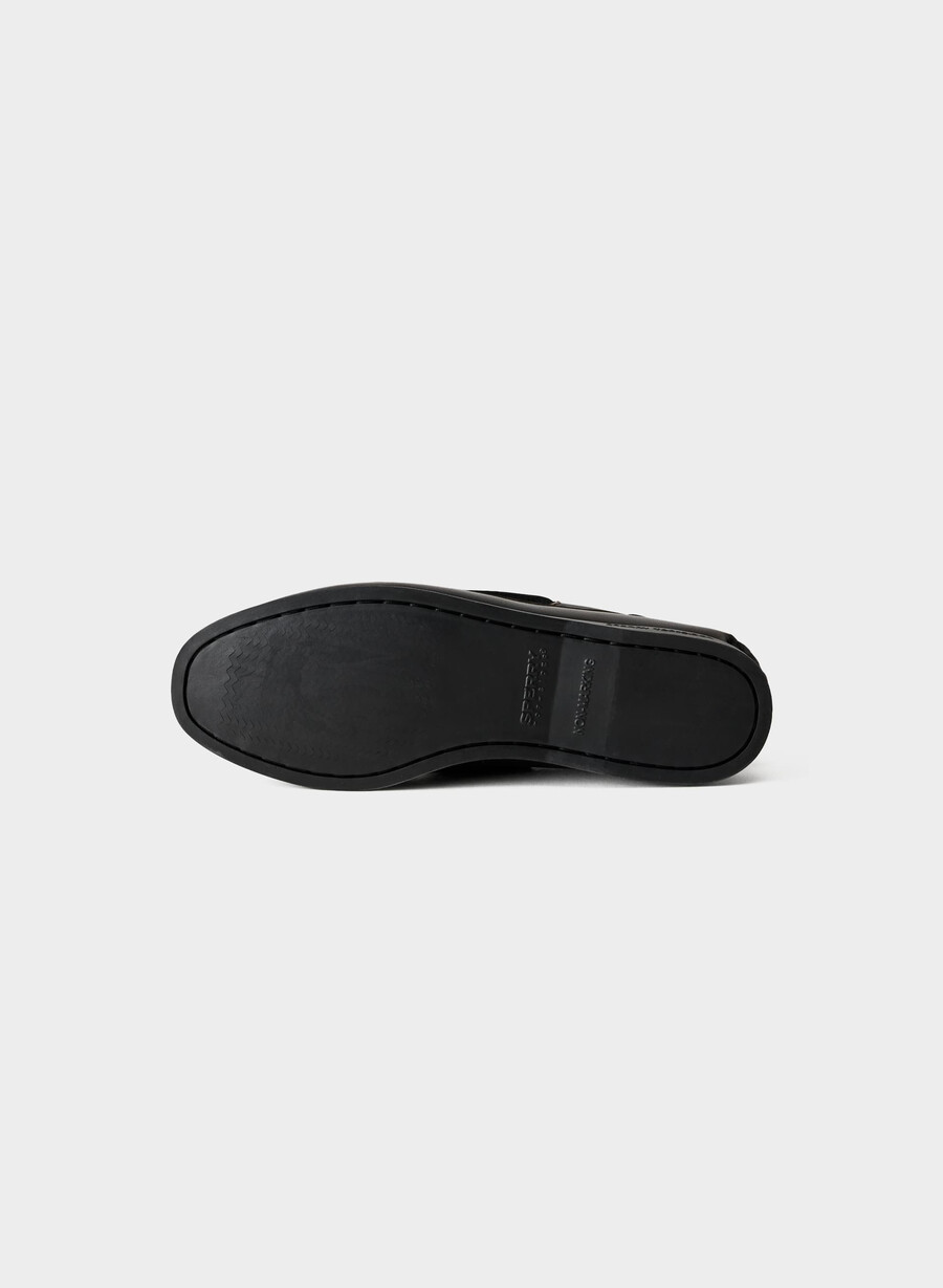 sperry x aritzia ao bootsschuh – glattleder used-look schwarzbraun