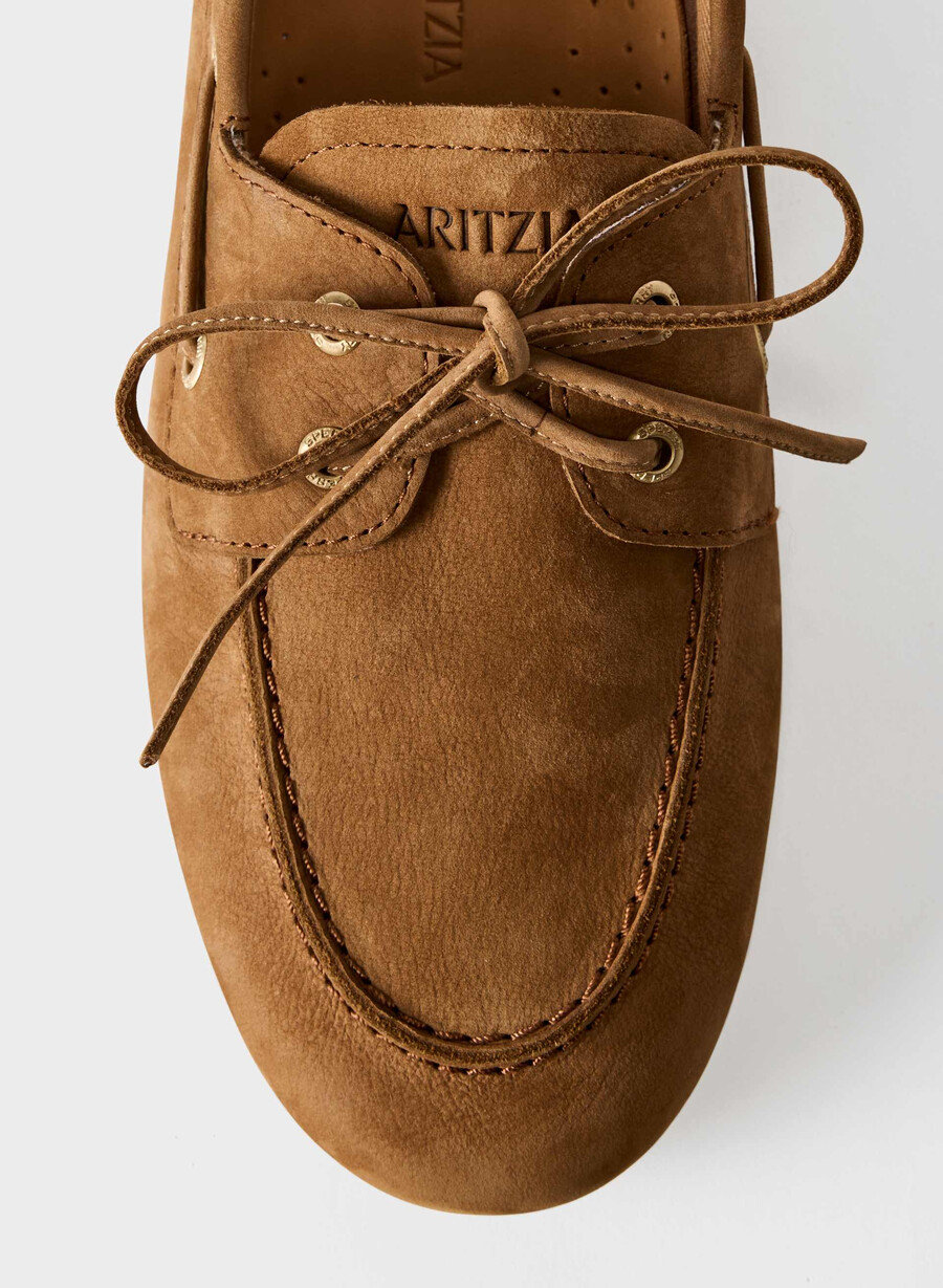 sperry x aritzia slim bootsschuh – nubukleder galley brown